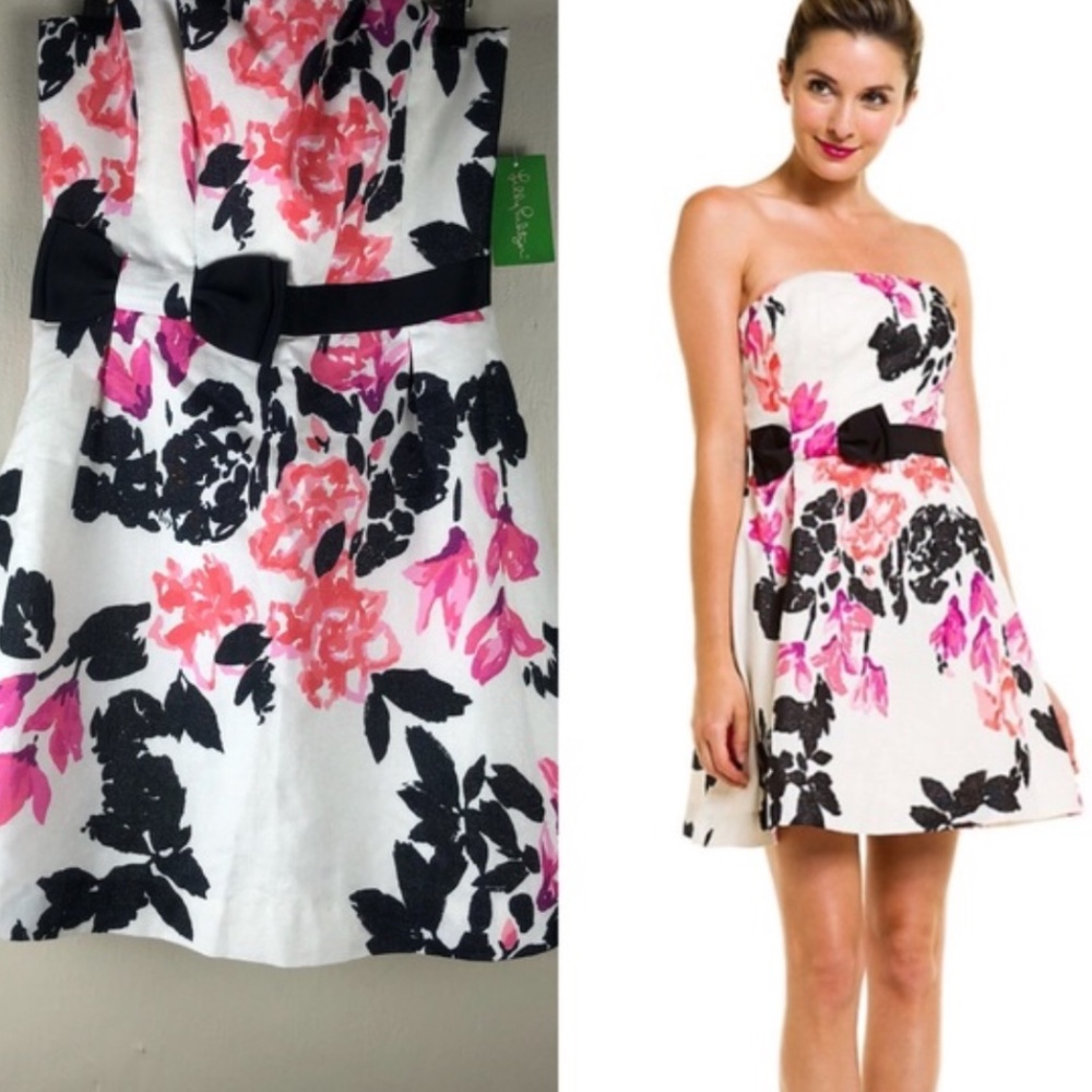 Lilly Pulitzer Stroke of Midnight Strapless Dress